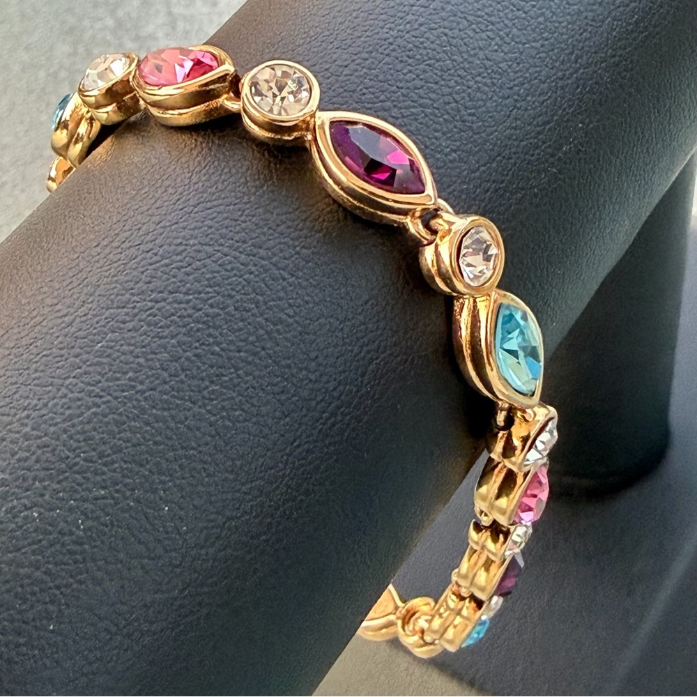 D'Orlan Multi-Colored Tennis Bracelet, Signed
